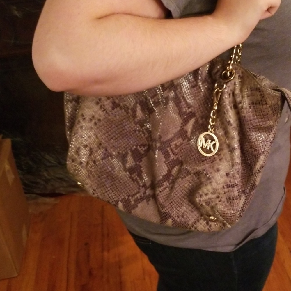 Michael Kors Python Embossed Tote Bag - image 8